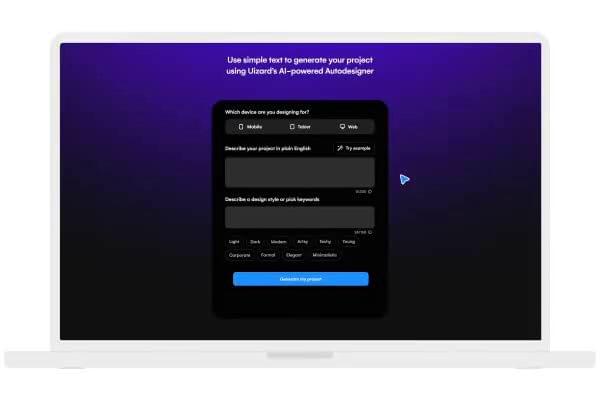 Video of turn text prompts into UI designs with AI
