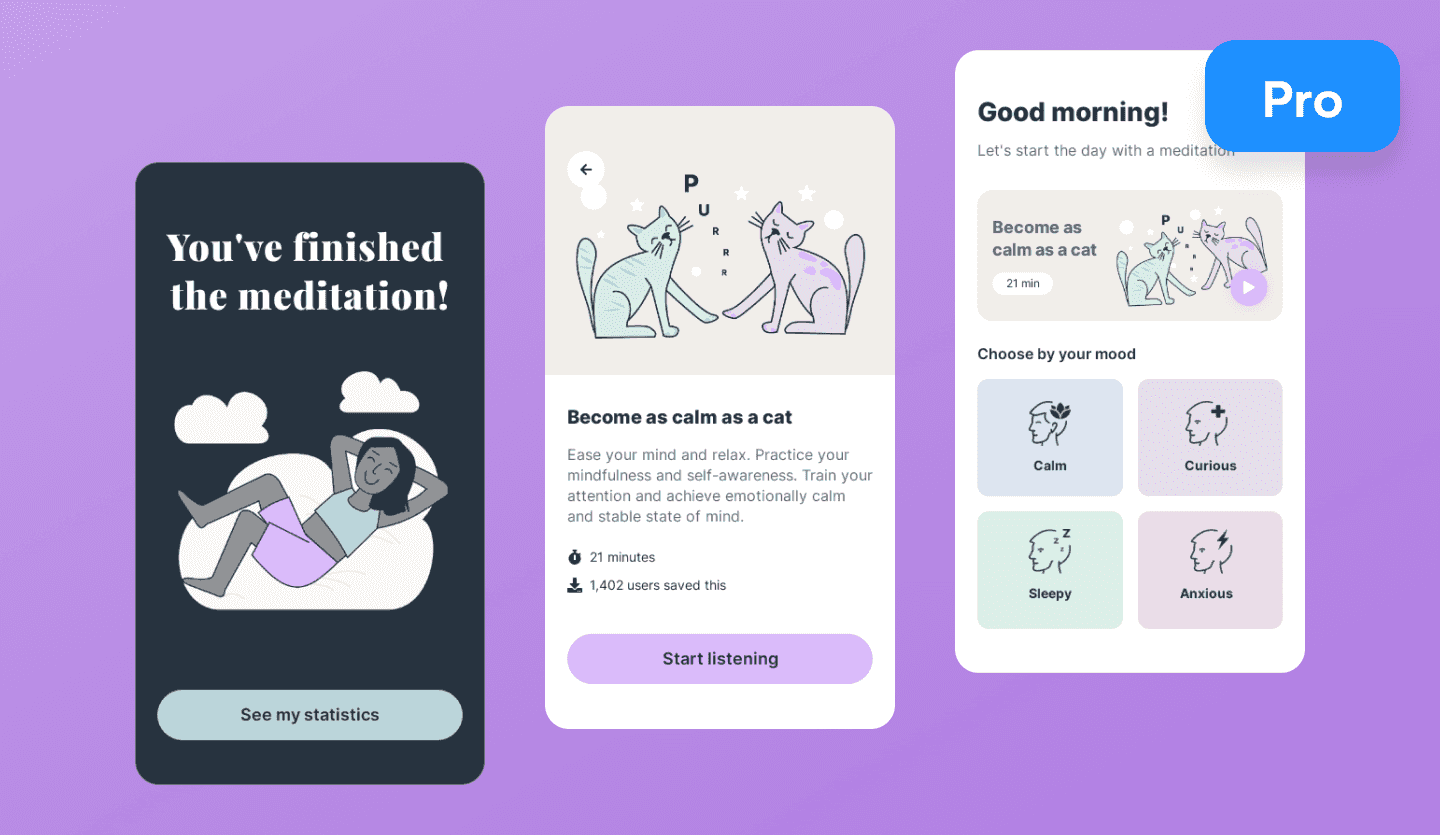 meditation app design overview