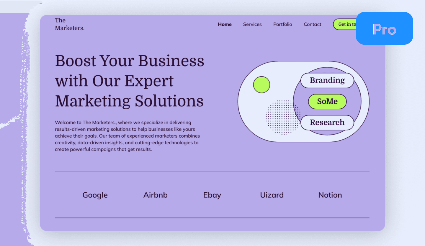 Agency website design template cover