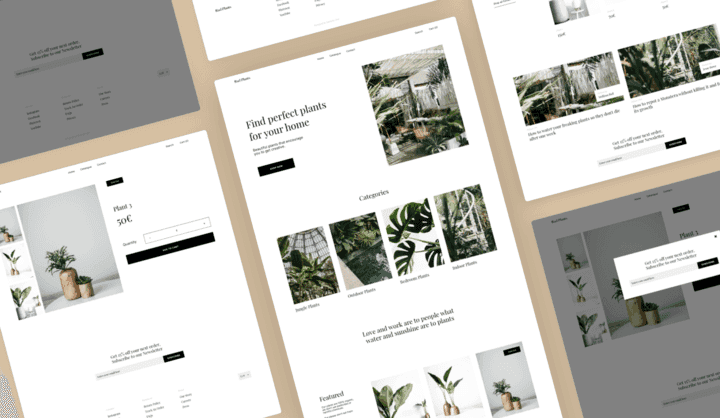 Image summary of E-Commerce website template