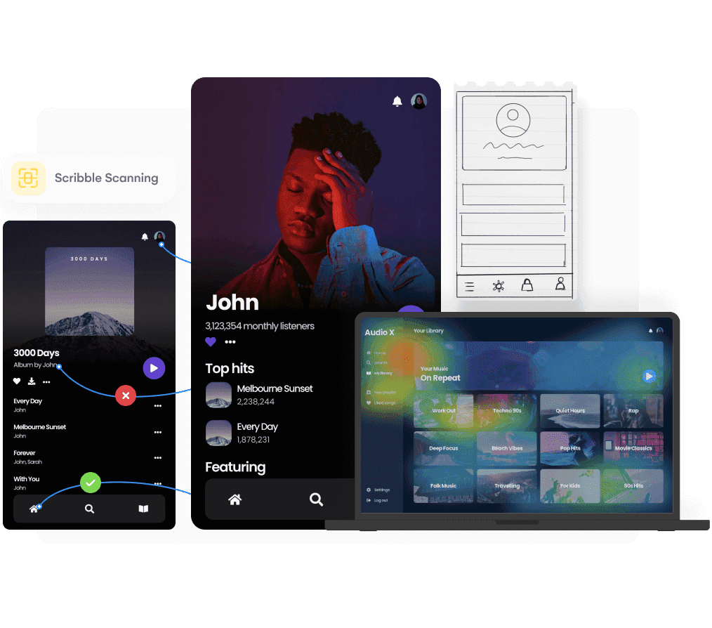 ui design for mobile, web, and tablet